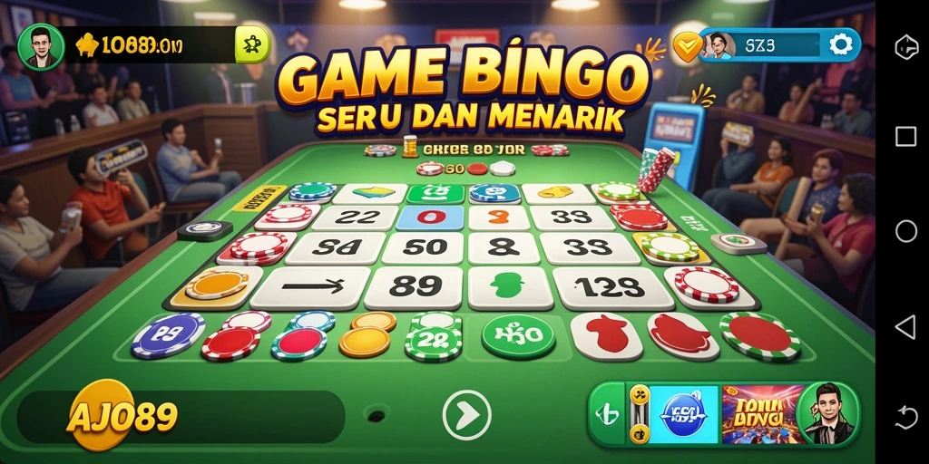 Tampilan gameplay Bingo yang seru di AJO89.