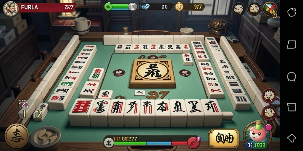 Screenshot gameplay FURLA77 yang menunjukkan aksi permainan Mahjong.
