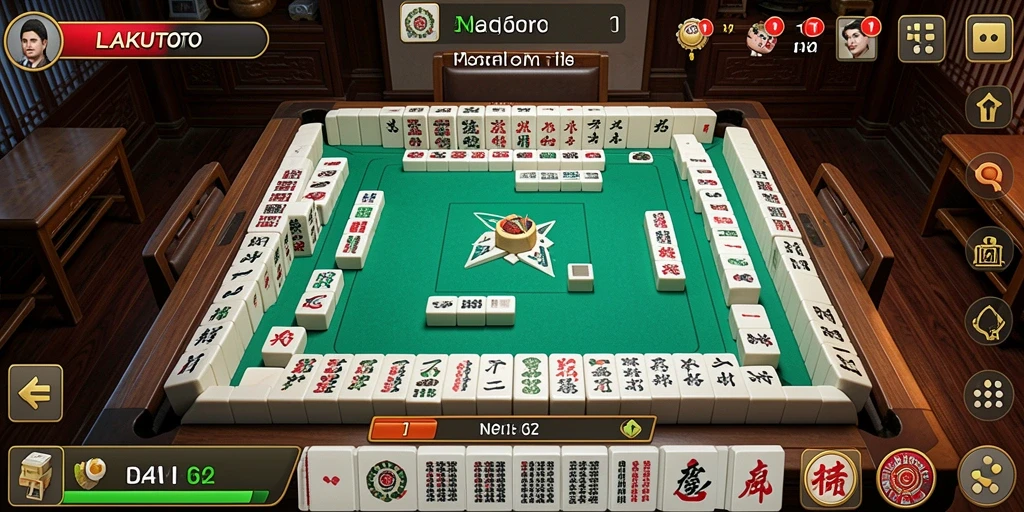 Tangkapan layar gameplay LAKUTOTO yang menampilkan tantangan Mahjong yang menarik.