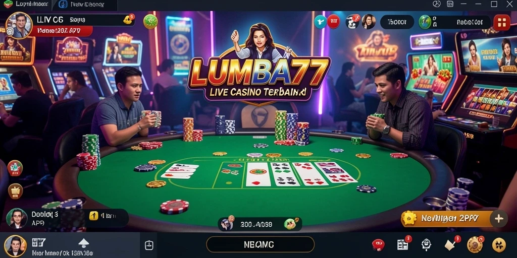 Screenshot LUMBA77 menampilkan gameplay Live Casino yang mendebarkan.