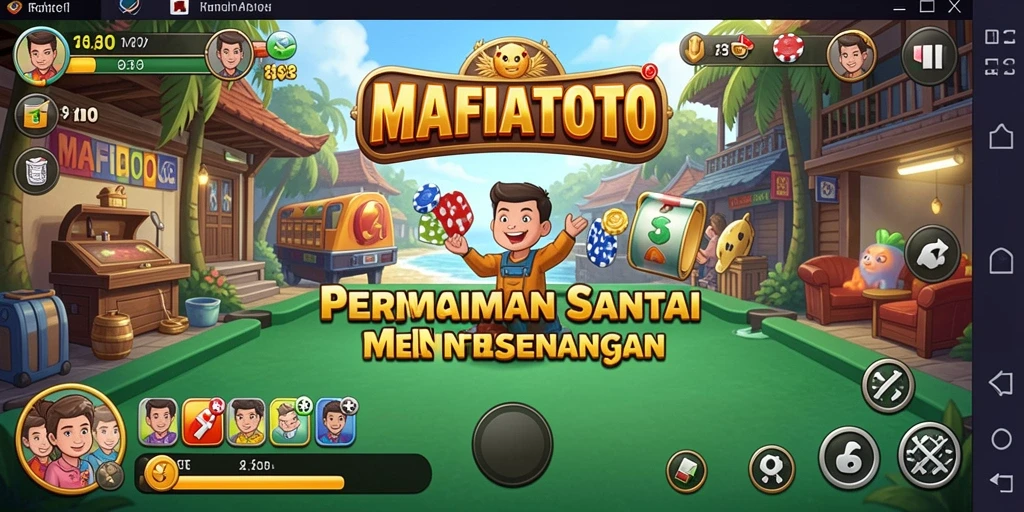 Screenshot MAFIATOTO menampilkan gameplay yang menenangkan dan menyenangkan.