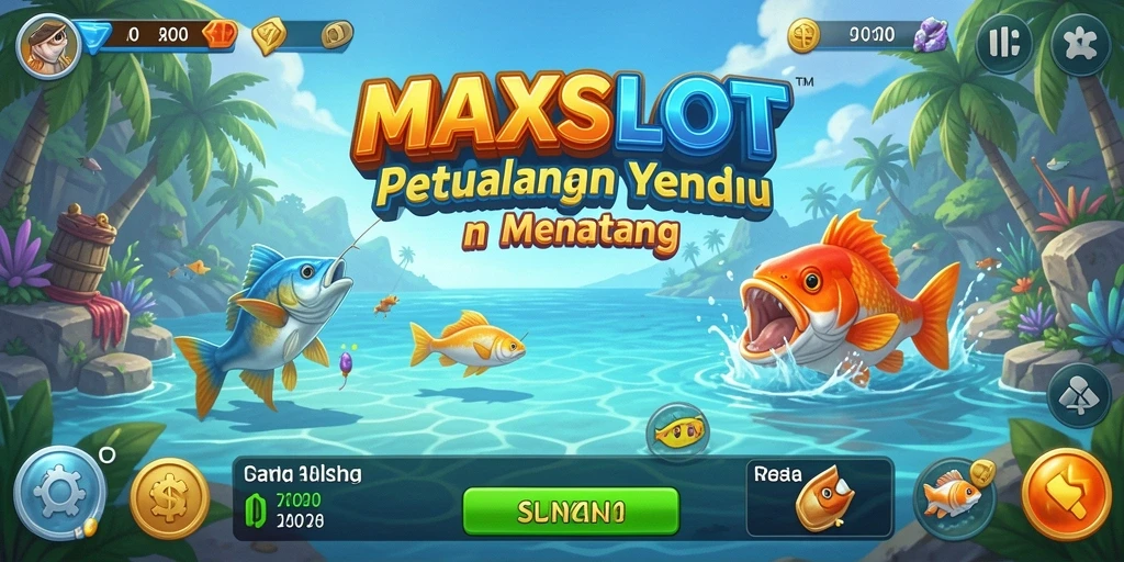 Tampilan gameplay <strong>MAXSLOT</strong> dengan aksi memancing yang seru dan menarik.